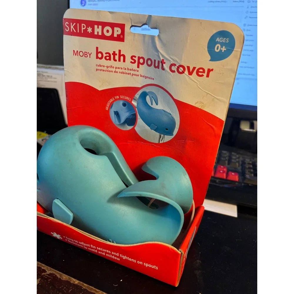 Skip Hop Moby Bath Spout Faucet Cover Blue Whale Baby Child Safety